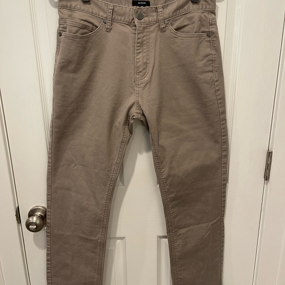 Alfani Men's Slim Fit Tan Jeans